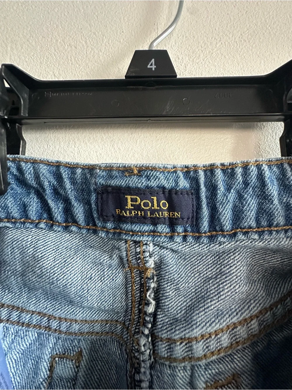 Ralph Lauren Blue Embroidered Denim Shorts Girls size 10